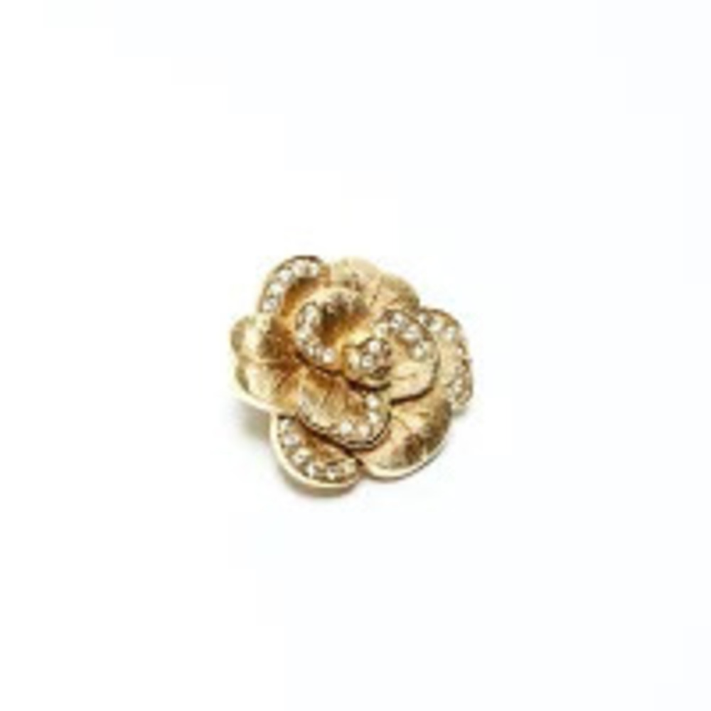 Christian Dior Flower Pin Brooch Gold